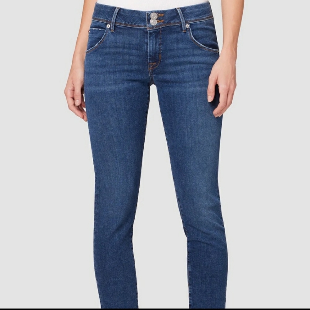 Hudson Collin Back Flap Pockets Skinny Mid-Rise Jeans Size 28